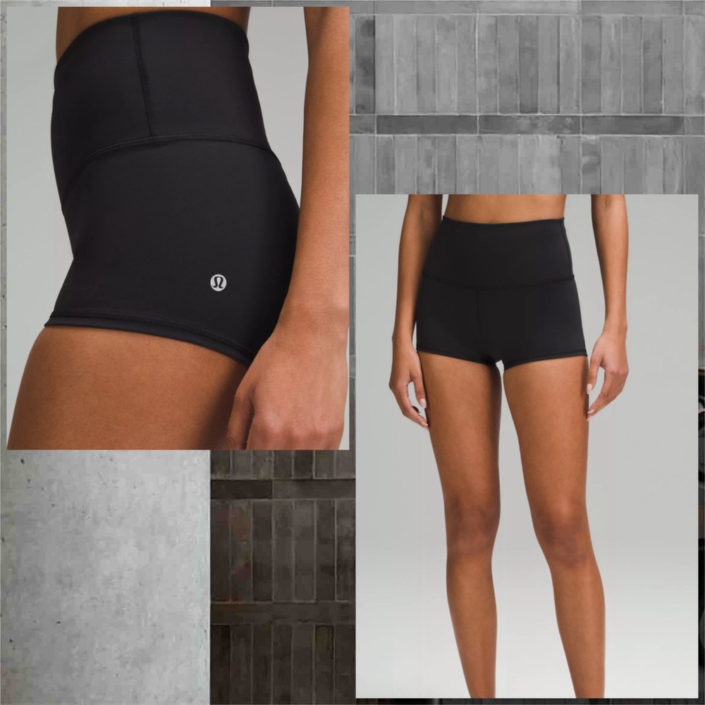 Lululemon Wunder Train High-Rise Short 2" black size 6 NWT - Picture 1 of 7